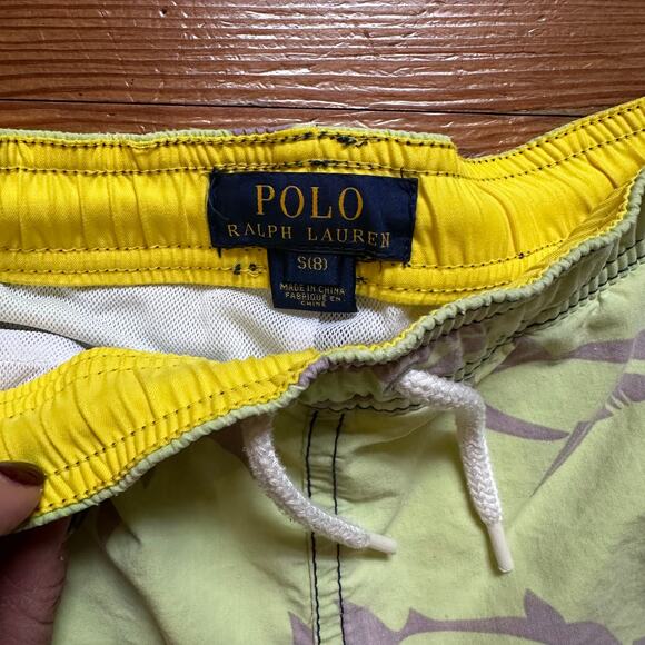 Polo Ralph Lauren pastel green shark swim trunks shorts SIZE 8 - Picture 3 of 4